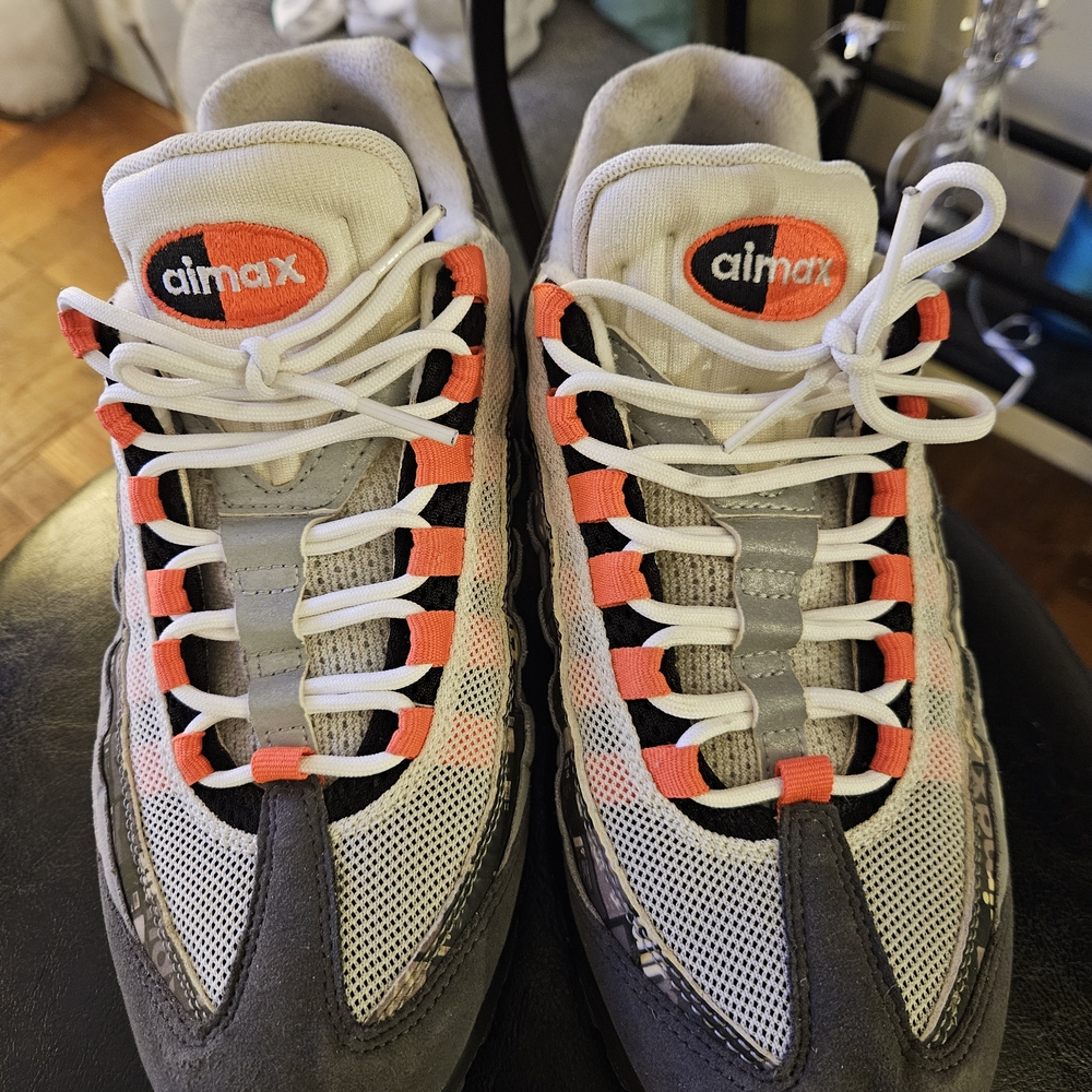 Nike Air Max Sneakers with Orange and Gray Accents ***SOLD ON ANOTHER SITE***